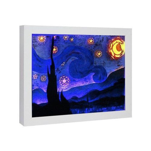 Starry Night Bedside Lamp Led Light Indoor Lighting Van Gogh Veilleuse Enfant Home Deco Bed Usb Star Nachtlamp Room Decoration