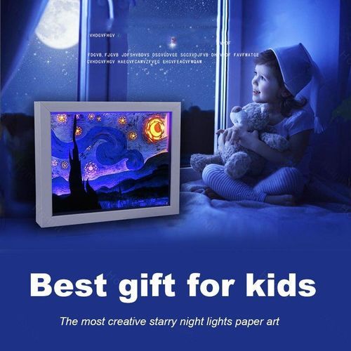 Starry Night Bedside Lamp Led Light Indoor Lighting Van Gogh Veilleuse Enfant Home Deco Bed Usb Star Nachtlamp Room Decoration