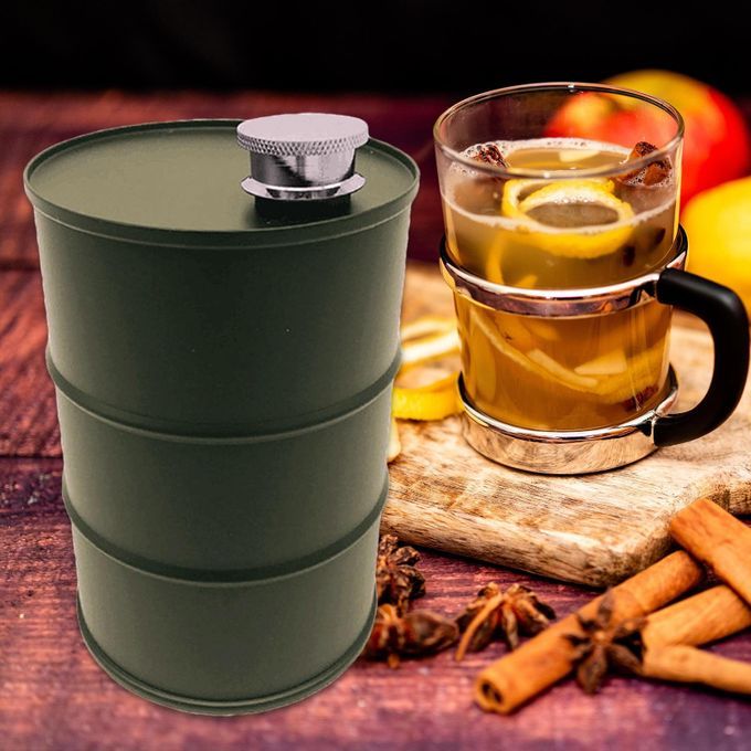 750ml Hip Flask Stainless Steel Water Container Bottle For  Green