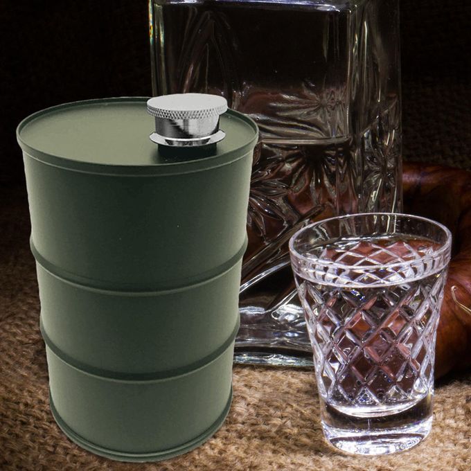 750ml Hip Flask Stainless Steel Water Container Bottle For  Green