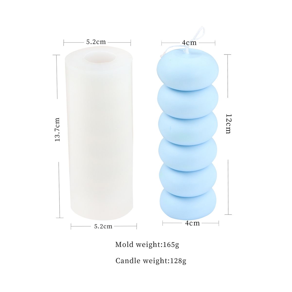 7 Conjoined Balls Shape Silicone Candle Mould Fragrance Wax