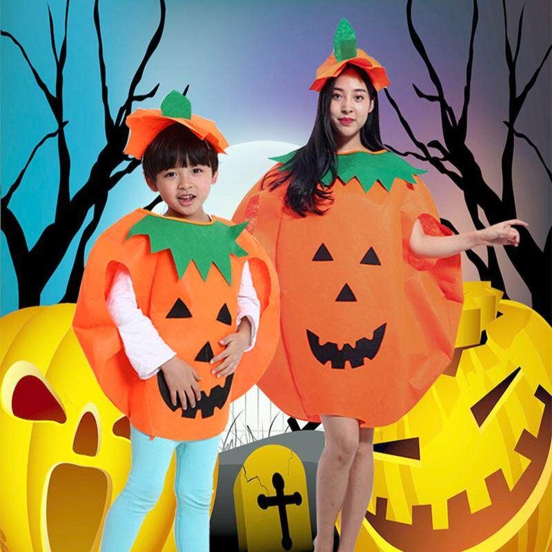 Halloween Makeup Dress Costumes Adult Children Pumpkin Clothes Props Cloak