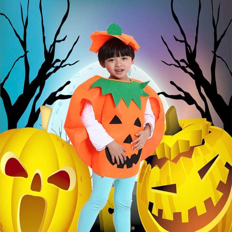 Halloween Makeup Dress Costumes Adult Children Pumpkin Clothes Props Cloak