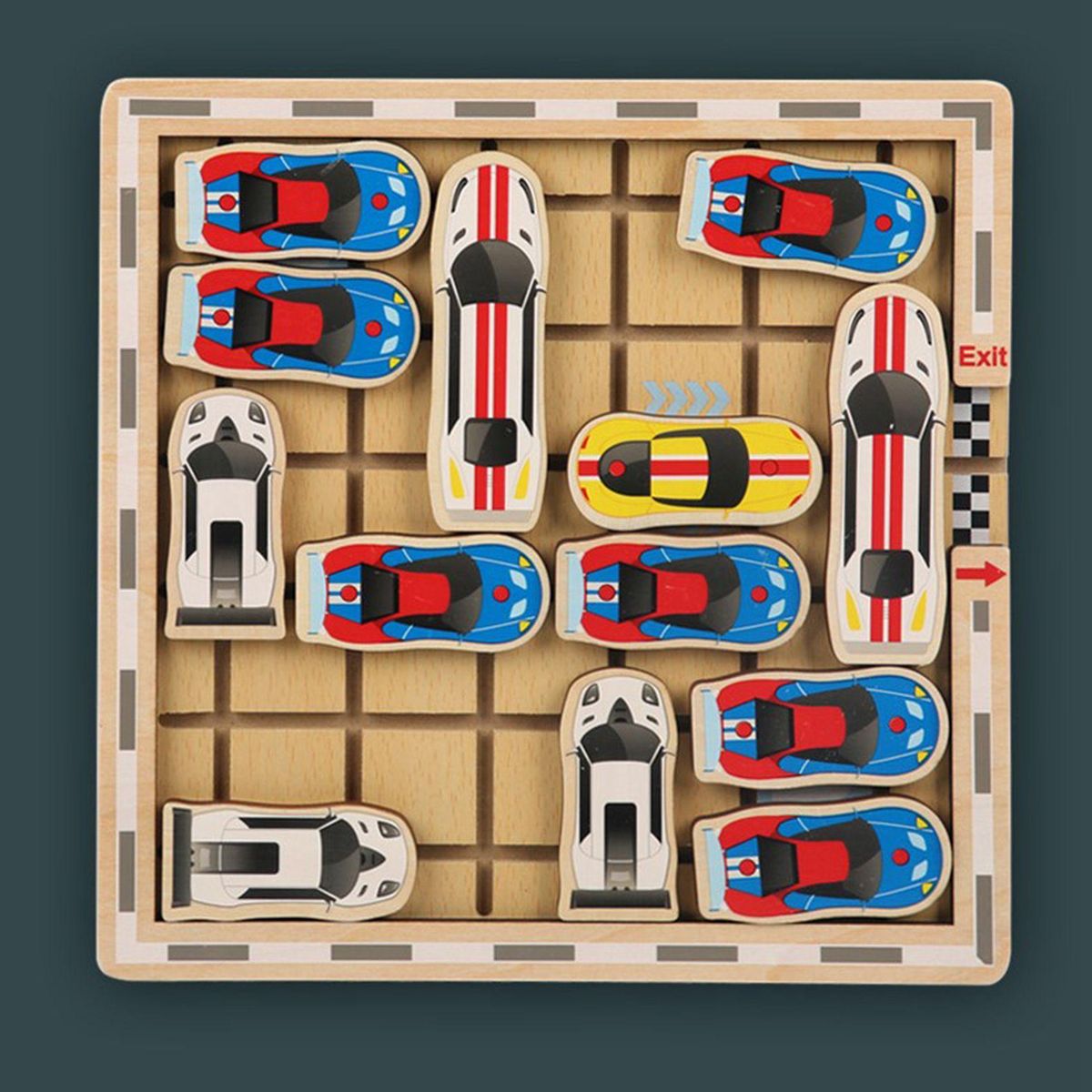 Funny Move Car Table Board Game Wooden Toys Educational