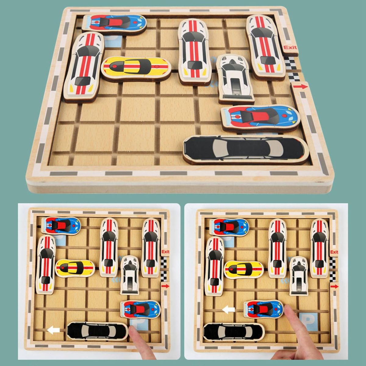 Funny Move Car Table Board Game Wooden Toys Educational