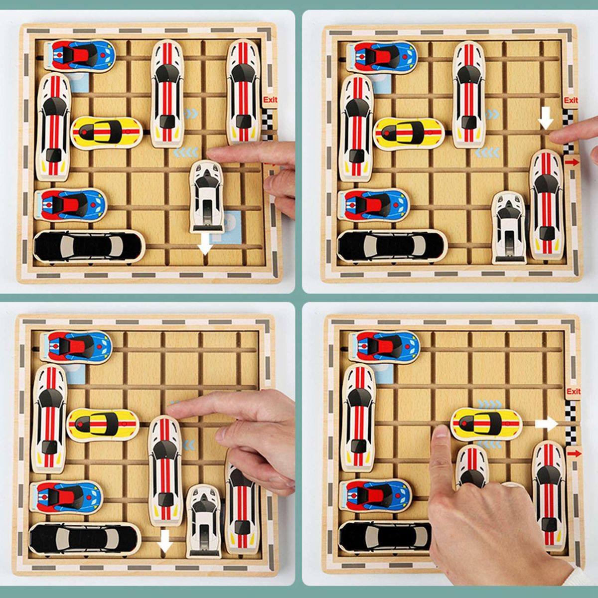 Funny Move Car Table Board Game Wooden Toys Educational