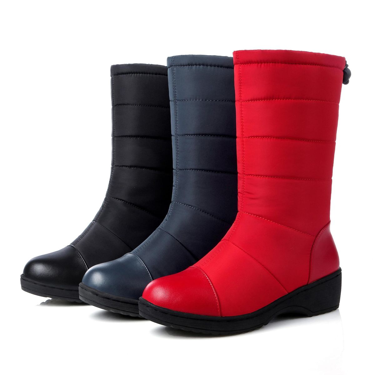 Warm Wedge Heel Ankle Boots For Woman Winter Shoes