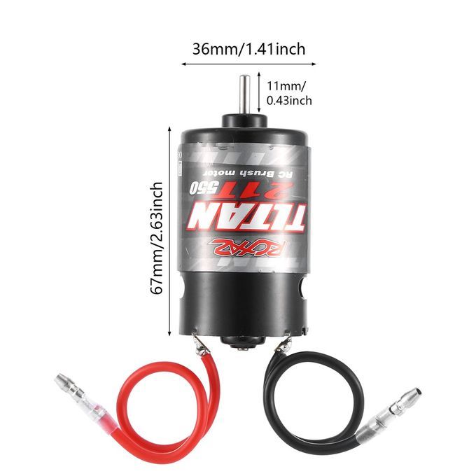 5  Brushed Motor 12T 21T 29T 35T For Axial 1:10 R   Rawler R   Ar Parts-Black-21T