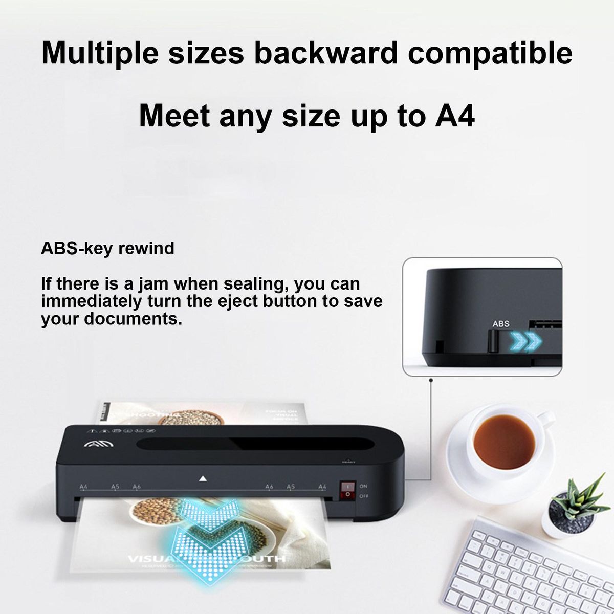 A4 Office Document Home Photo Thermoforming Machine15PCS Plastic Film US Plug