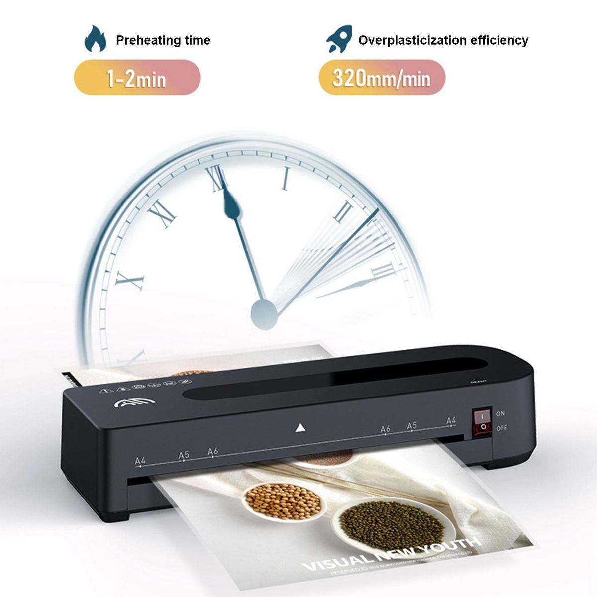 A4 Office Document Home Photo Thermoforming Machine15PCS Plastic Film US Plug