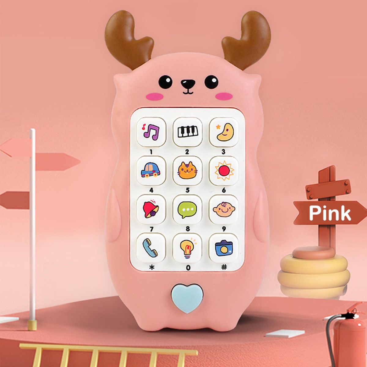 Enlightenment Toy Early Education Machine Toy Pink