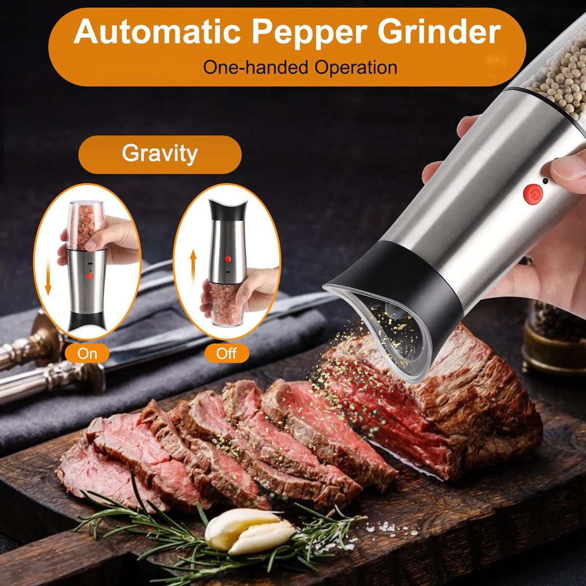 Electric Stanless Steel Spice Pepper Mill Kitchen tools