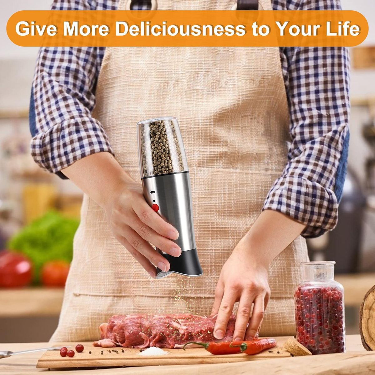 Electric Stanless Steel Spice Pepper Mill Kitchen tools