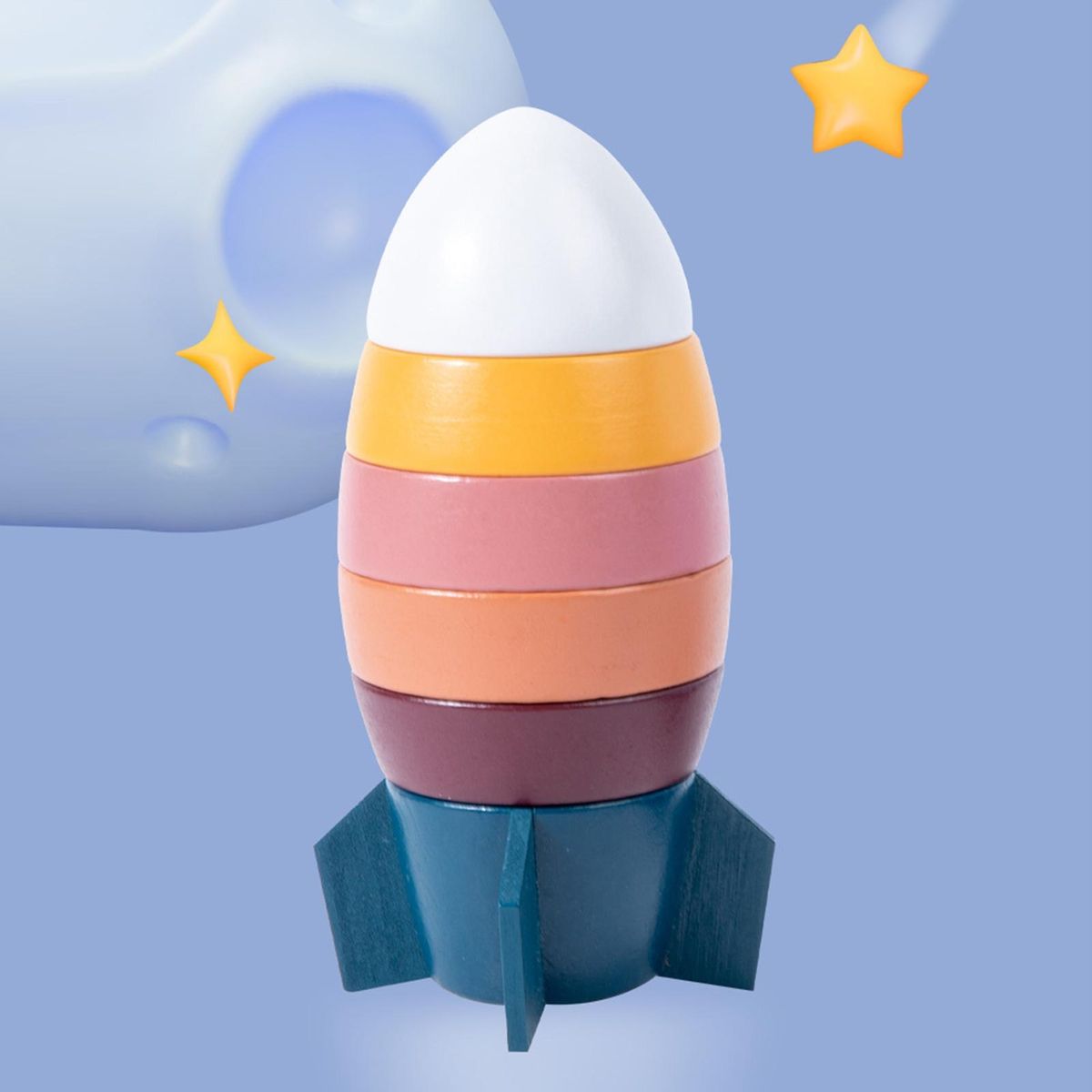 Building Blocks Toy Rocket Brain Game Building Blocks Toy Red