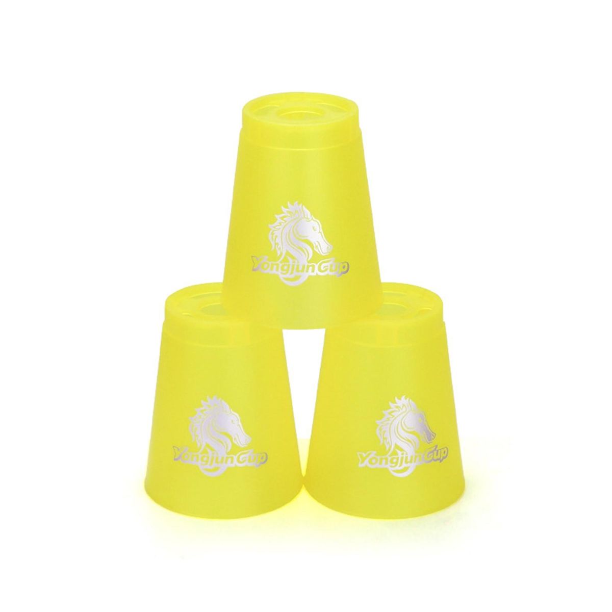 12PcsPack Cup Stacking Toy High Quick Speed Cups Kids Party Challenge Game Yellow
