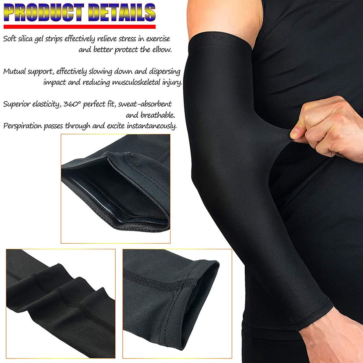 WorthWhile Sports Arm Compression Sleeve Basketball Cycling