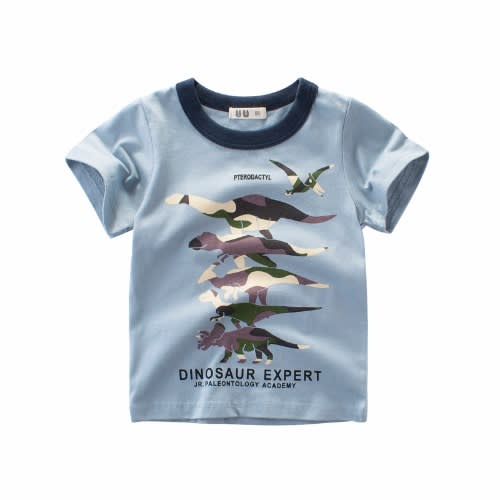 Children's Short-sleeve T-shirts For Boys - Dinosaur Design