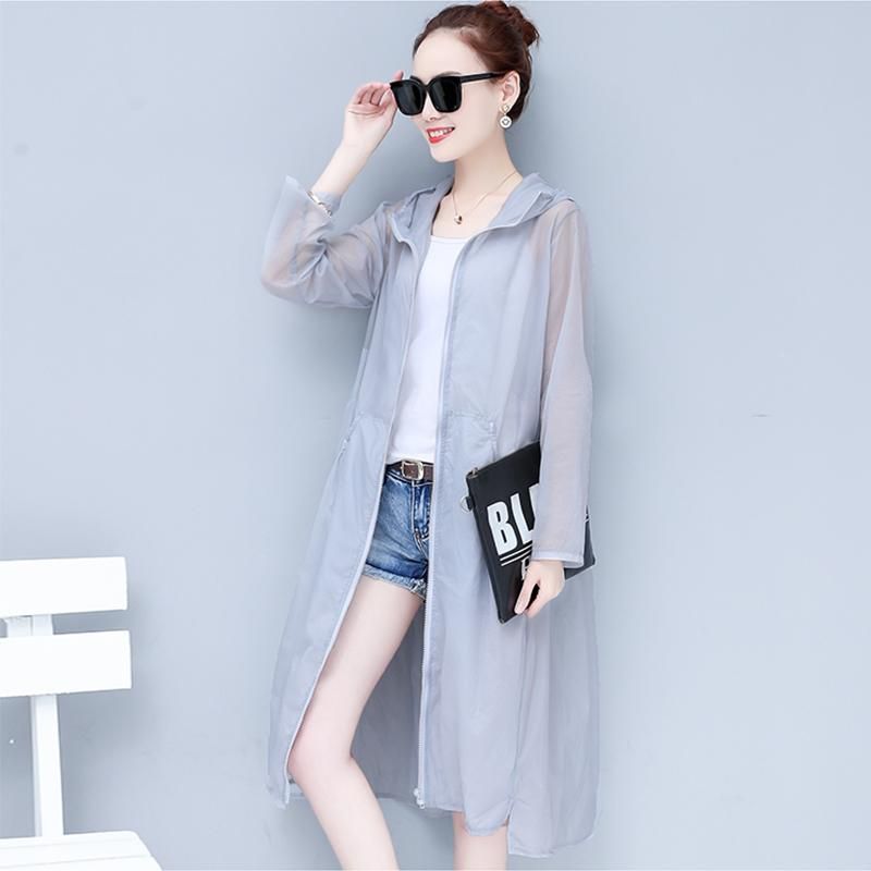 Hooded Sun Protection Clothing Summer Female Clothes 2023 New Womens Korean Breathable Sunscreen Women Jacket UV Thin Coat J376