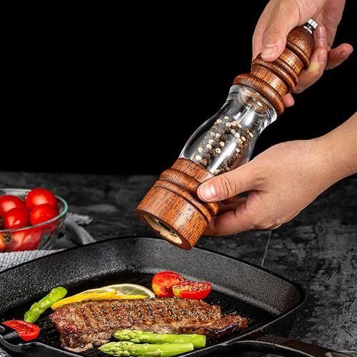 Wooden Salt And Pepper Grinder Set - Wood And