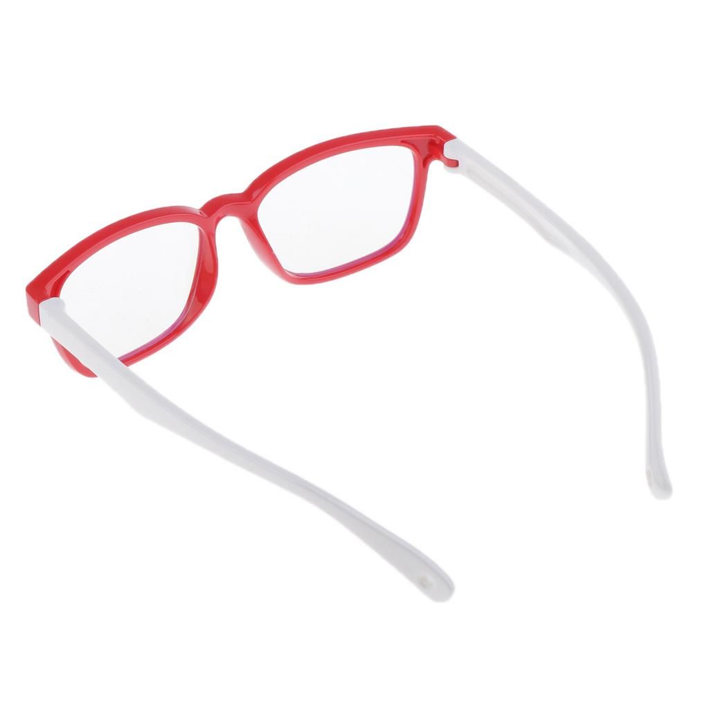 2x Kids Eye Glasses Anti Eyestrain Silicone Frame Children
