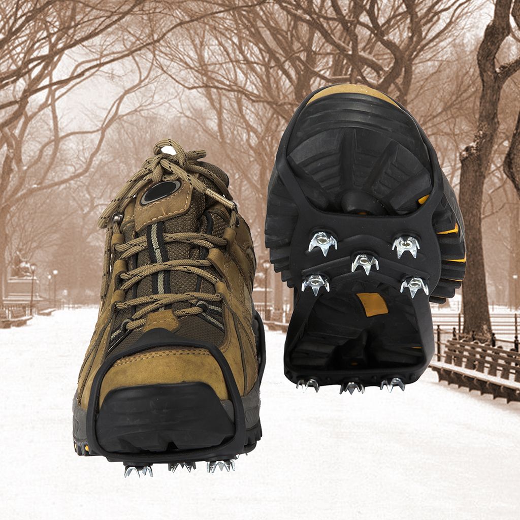 1 Pair Anti-slip 8 Teeth Ice Grips Cleats Shoes Cover Snow Ice Climbing Shoe