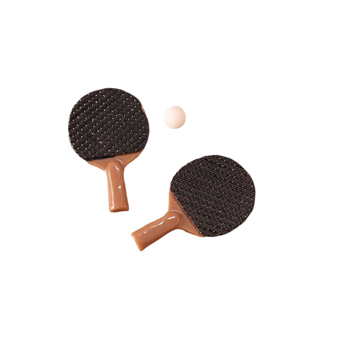 1 Set Table Tennis Model Dollhouse Mini Table Tennis Ping-pong Black
