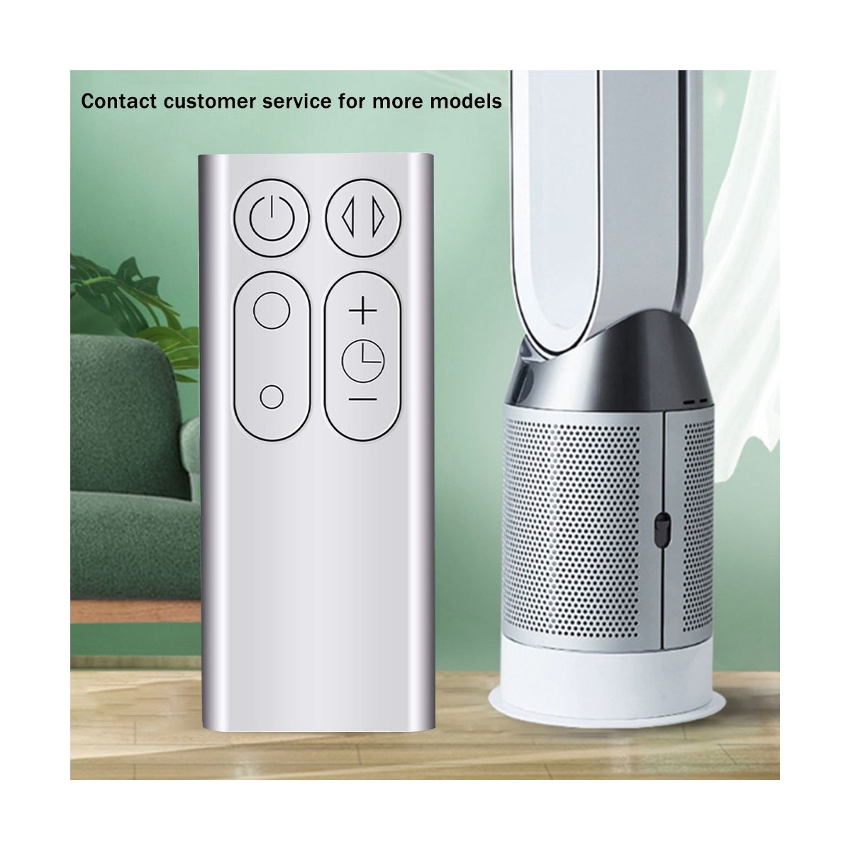 Repment Remote Control Suitable for AM11 TP00 Air Purifier Leafless Fan Remote Control Silver