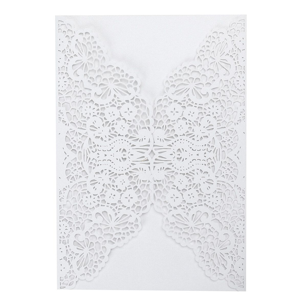 30/50× Invitation Envelopes + Paper + Hemp Rope For Baby Shower Wedding Cards White B-50pcs