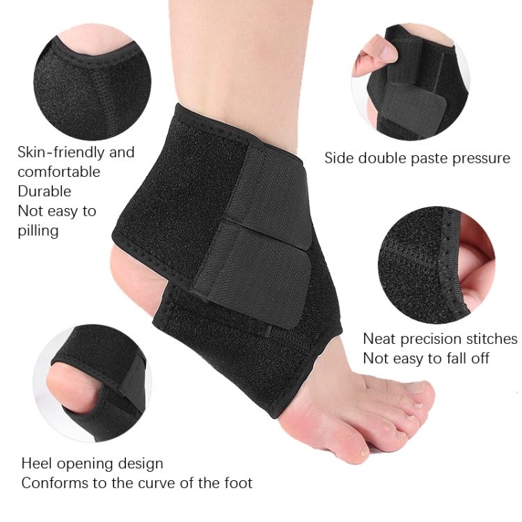 2 PCS Adjustable Compression Ankle Brace, Size: L Left