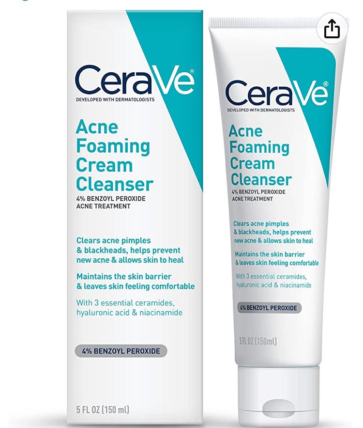 Acne Foaming Cream Cleanser 4% Benzoyl Peroxide-150m