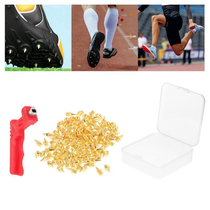 240 Count 1/4" Track Spikes Replaces For Running Shoes Long Jump Gold