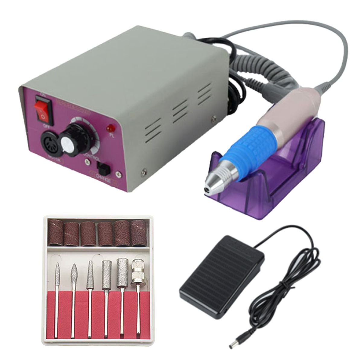 Electric Nail Drill Machine 25000 RPM Adjustable High Speed