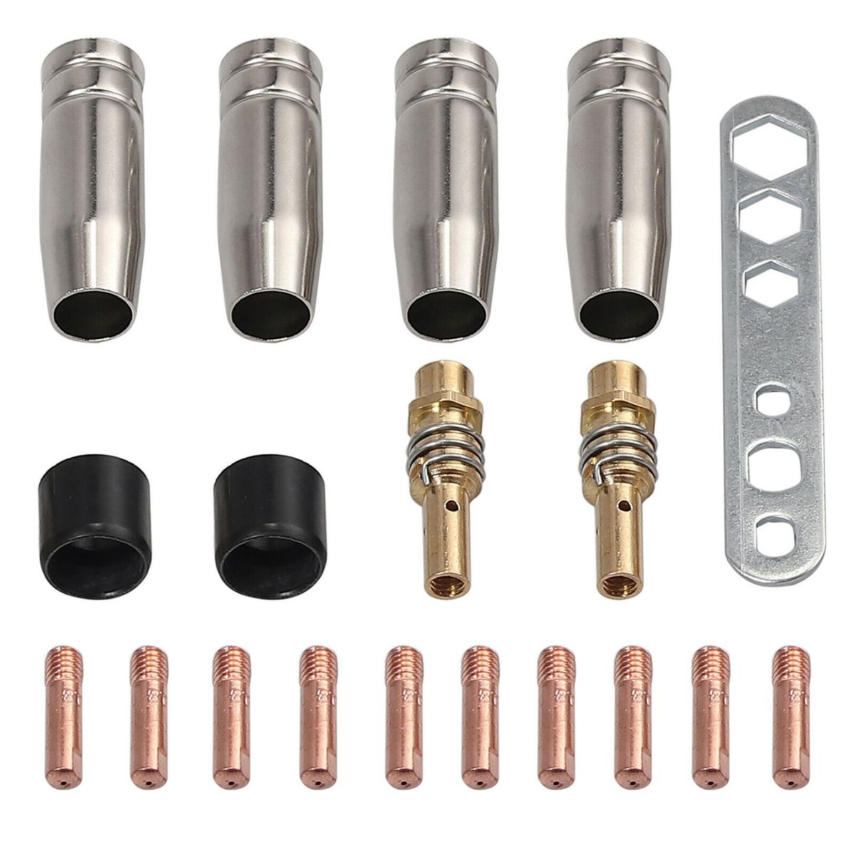 19Pcs MIG/MAG Welding Contact Tips 0.8mm M6 Gas Nozzle Tips
