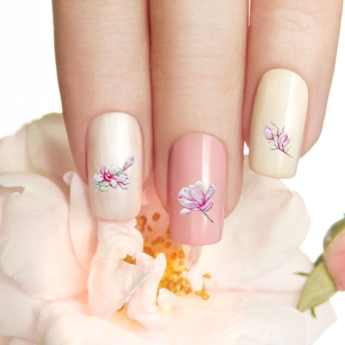 Nail Art Sticker Decals 3D Self-Adhesive Acrylic Engraved