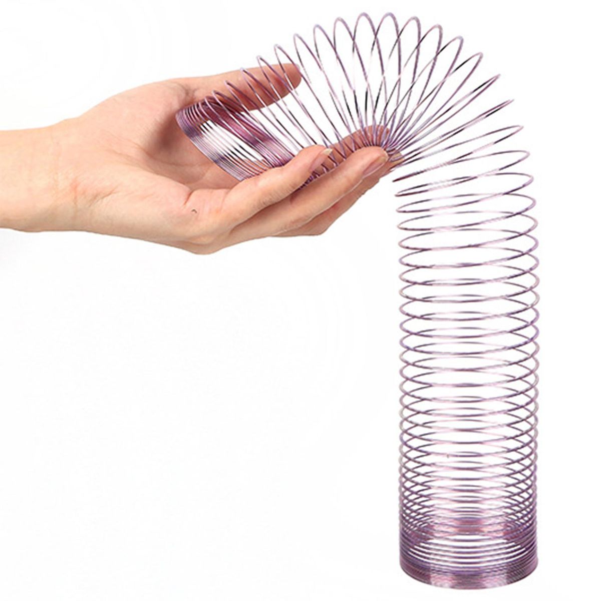 Metal Spring Walking Spring Toy Bulk Metal Coil Spring Toys for Party Stress Relief Small Party Favor,Purple