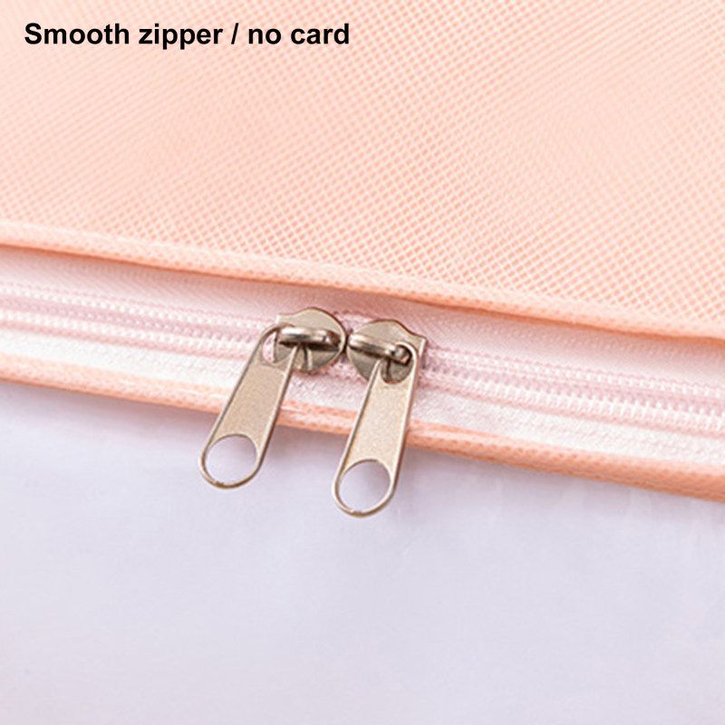 Quilt Storage Bags Dustproof Foldable Non Woven-Pink Red