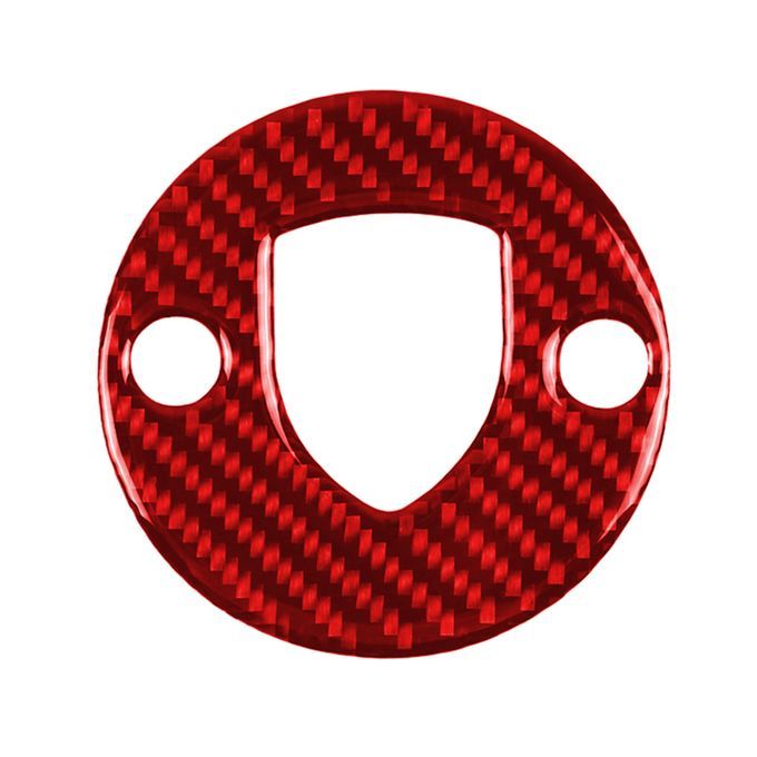 Wheel Trim Sticker Self-adhesive UV-proof Carbon Fiber-Red