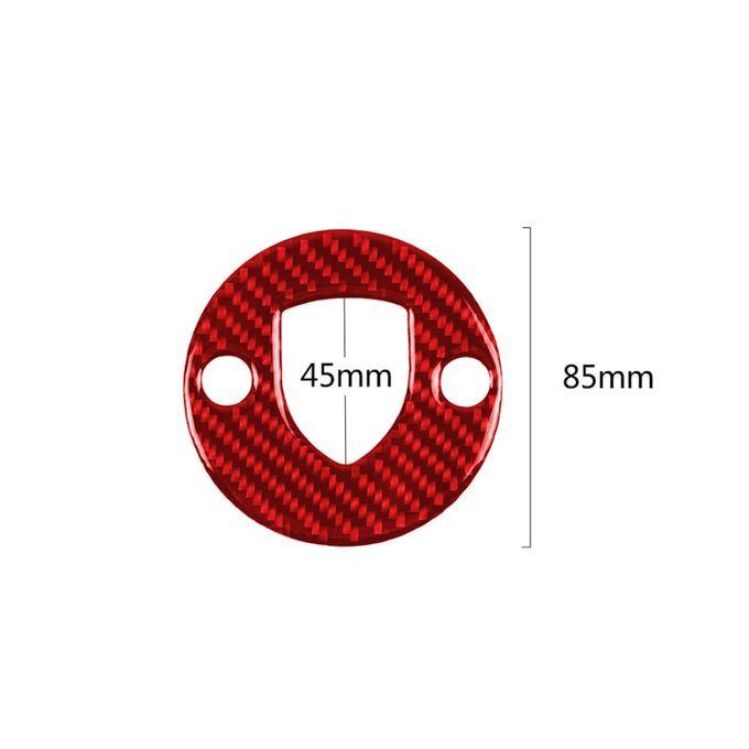 Wheel Trim Sticker Self-adhesive UV-proof Carbon Fiber-Red