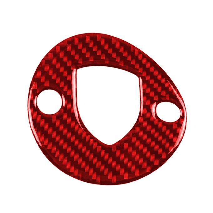 Wheel Trim Sticker Self-adhesive UV-proof Carbon Fiber-Red