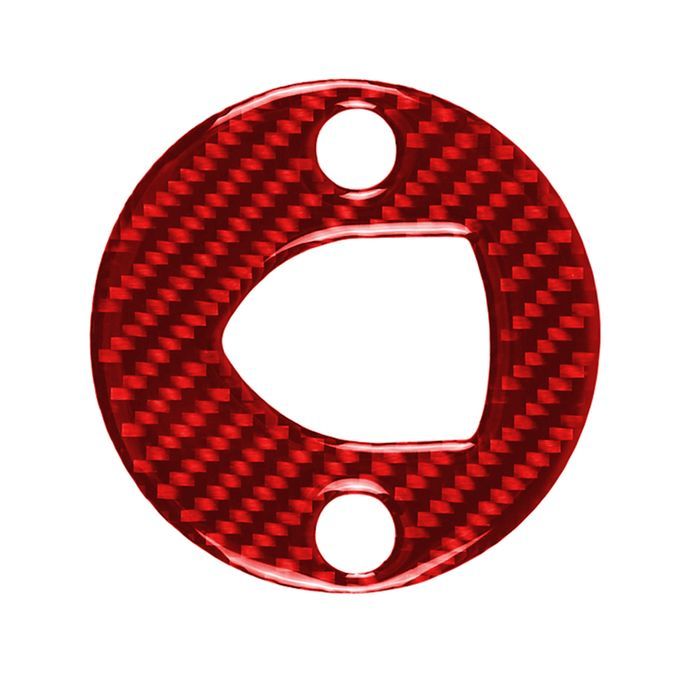 Wheel Trim Sticker Self-adhesive UV-proof Carbon Fiber-Red