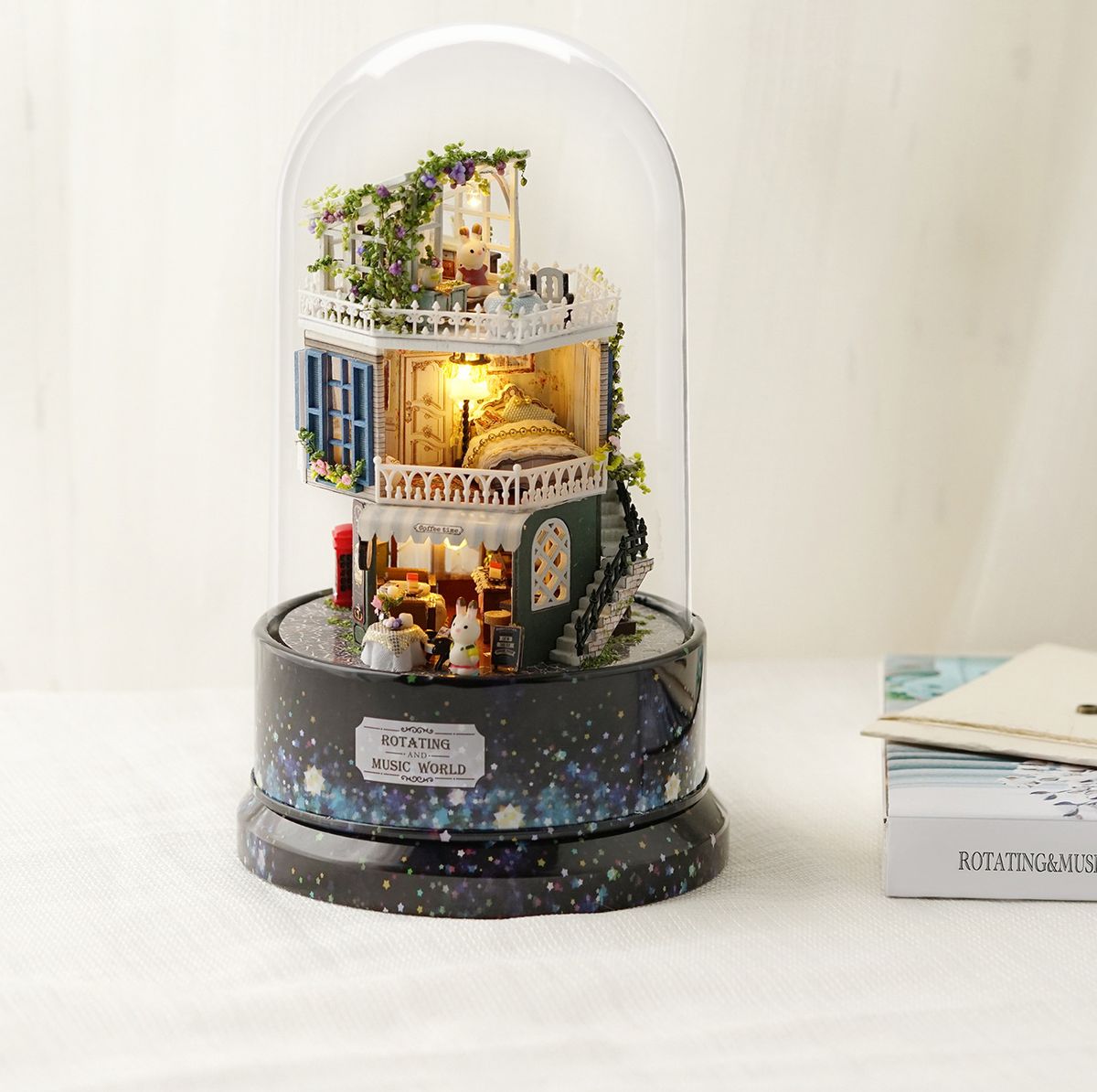 DIY Music Box Girl Crystal Snow Ball Snow Globe Musical Box Kid Birthday Gift-BXLY