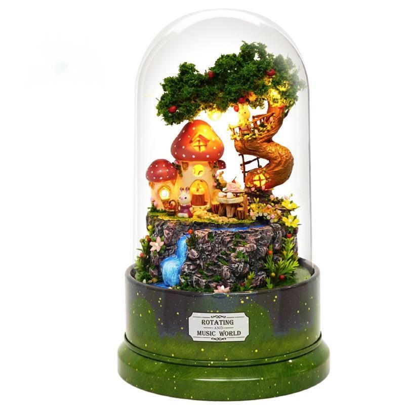 DIY Music Box Girl Crystal Snow Ball Snow Globe Musical Box Kid Birthday Gift-BXLY
