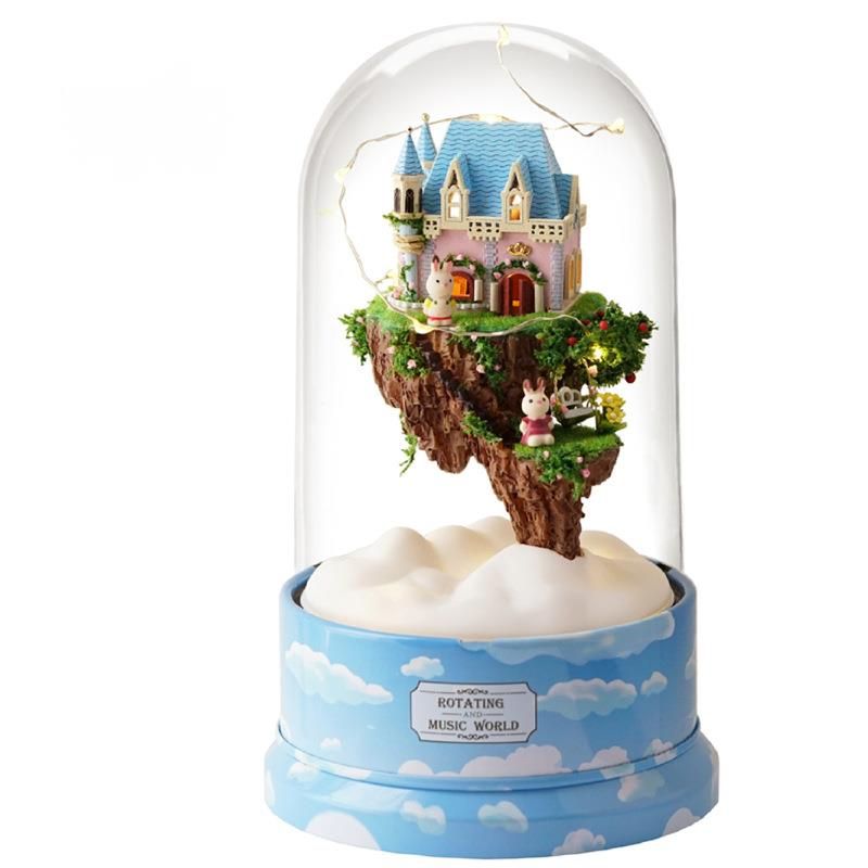 DIY Music Box Girl Crystal Snow Ball Snow Globe Musical Box Kid Birthday Gift-BXLY