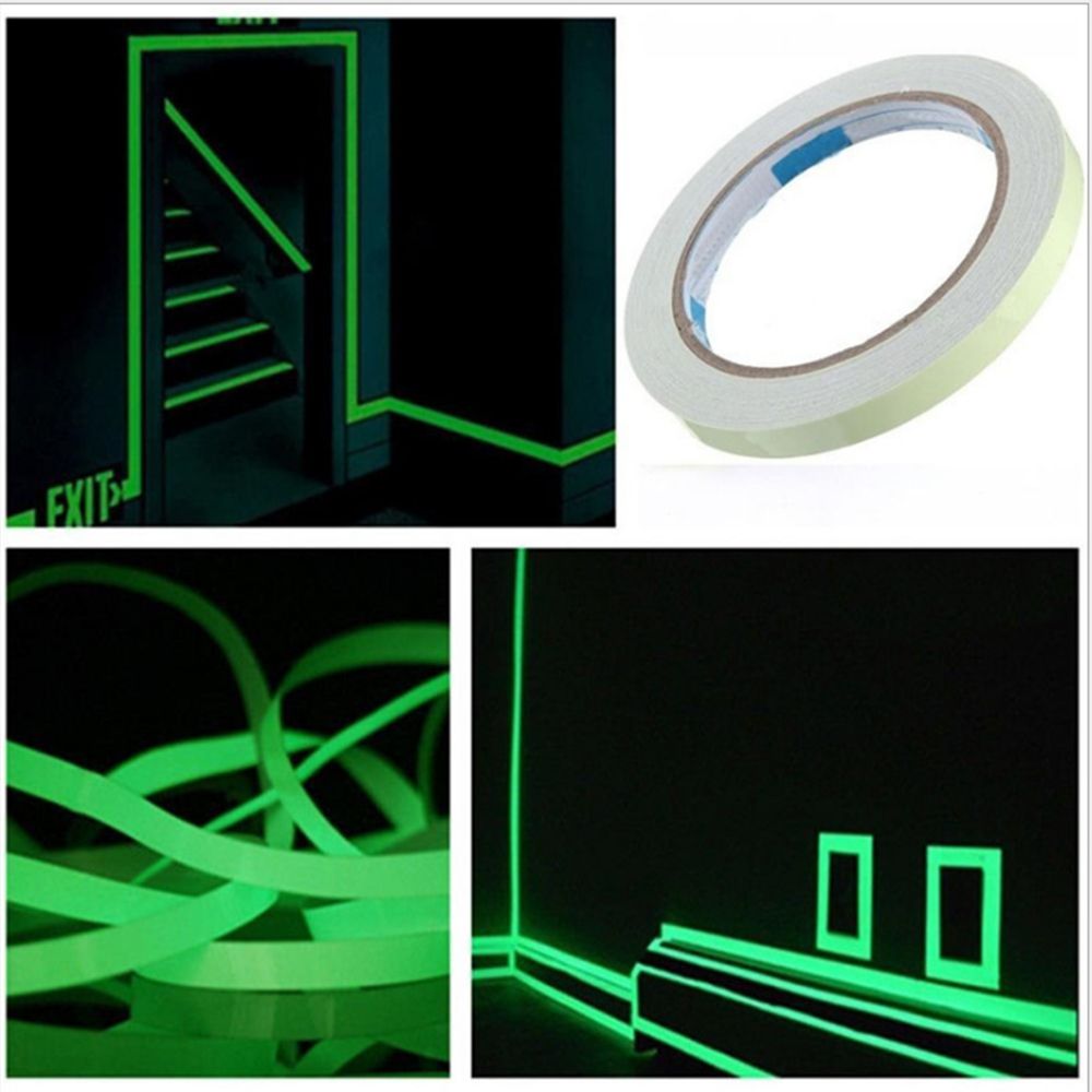 10mmx3m Self-adhesive Green Light Luminous Tape Sticker