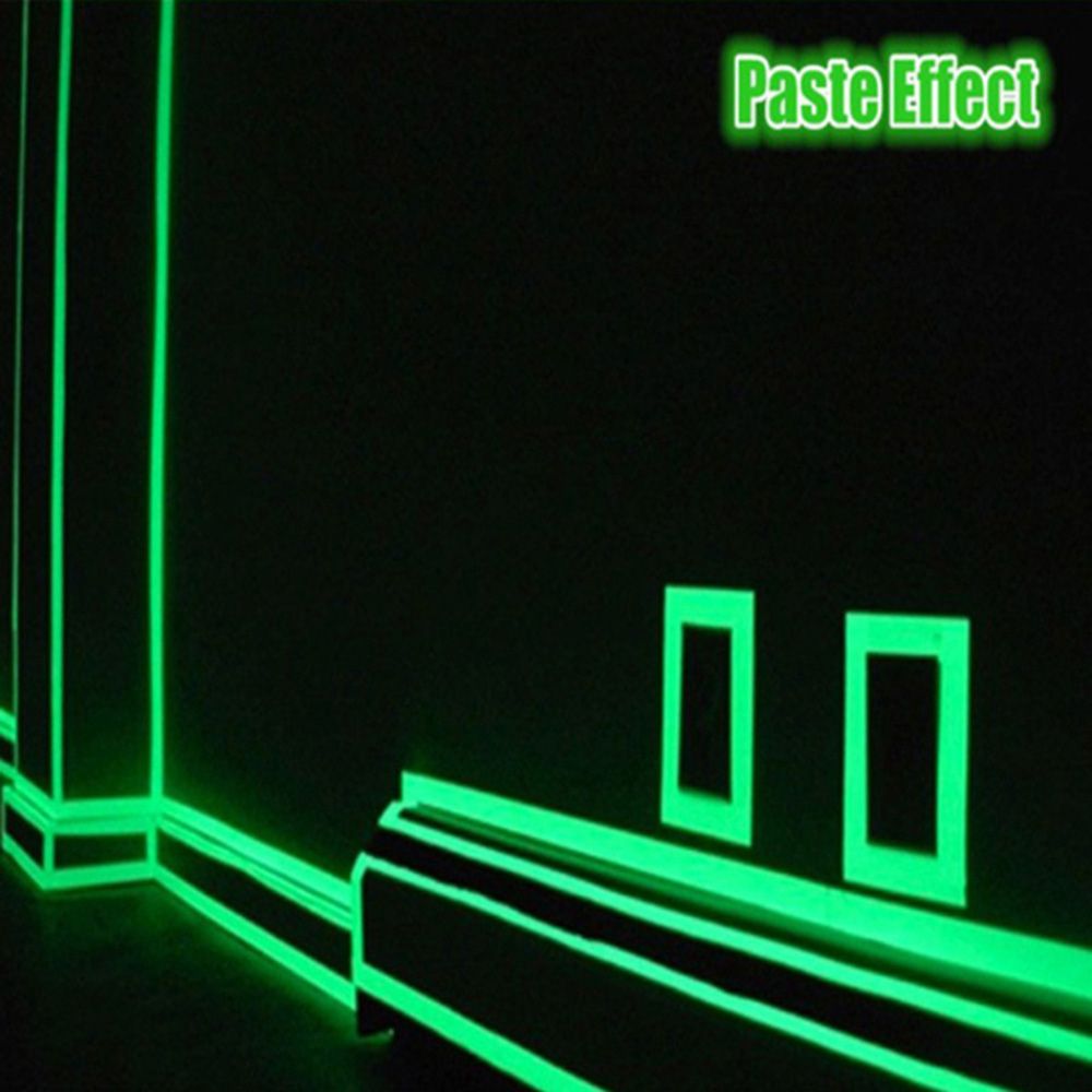 10mmx3m Self-adhesive Green Light Luminous Tape Sticker