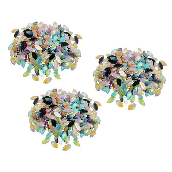 600x Assorted Colors Rhinestone Shining Hand-Cut Stained Glass For Bag