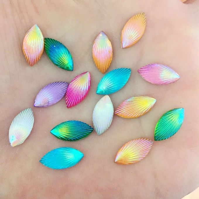 600x Assorted Colors Rhinestone Shining Hand-Cut Stained Glass For Bag
