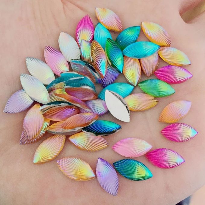600x Assorted Colors Rhinestone Shining Hand-Cut Stained Glass For Bag