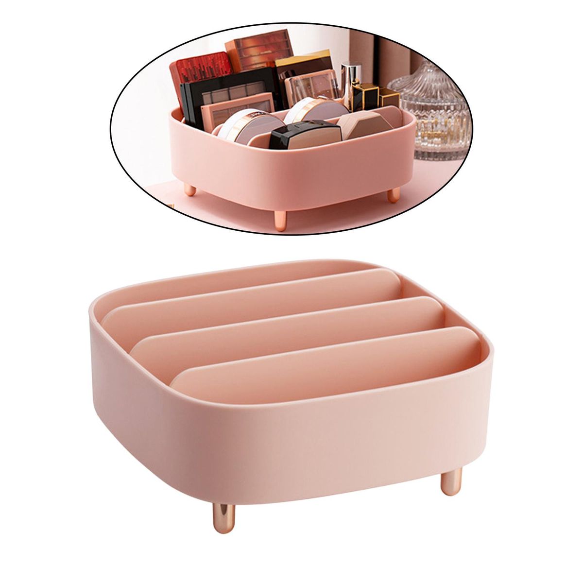 Table  Container Drawer Blush  Storage Holder Pink