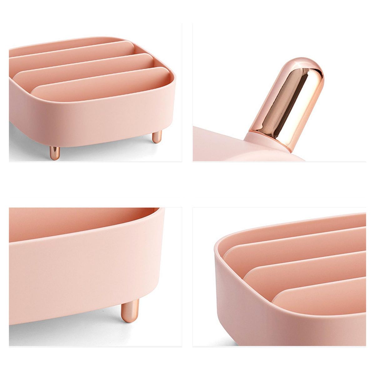 Table  Container Drawer Blush  Storage Holder Pink